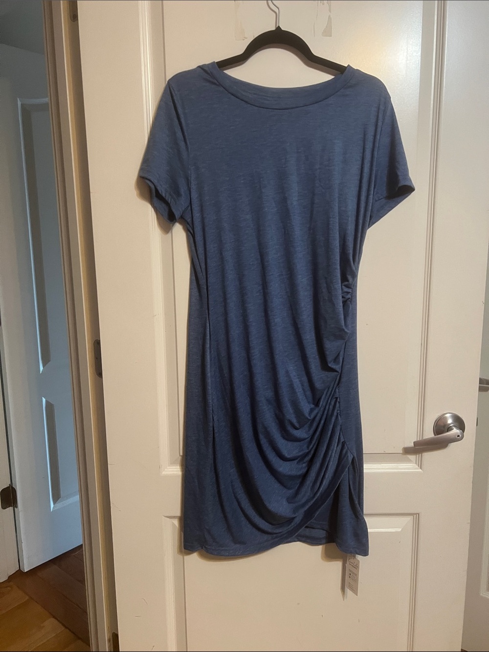 Cupshe Blue Midi Dress with Side Drape